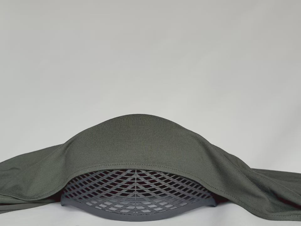 Premium Jersey Hijab in khaki mit dem Bonbana Undercap #farbe_khaki